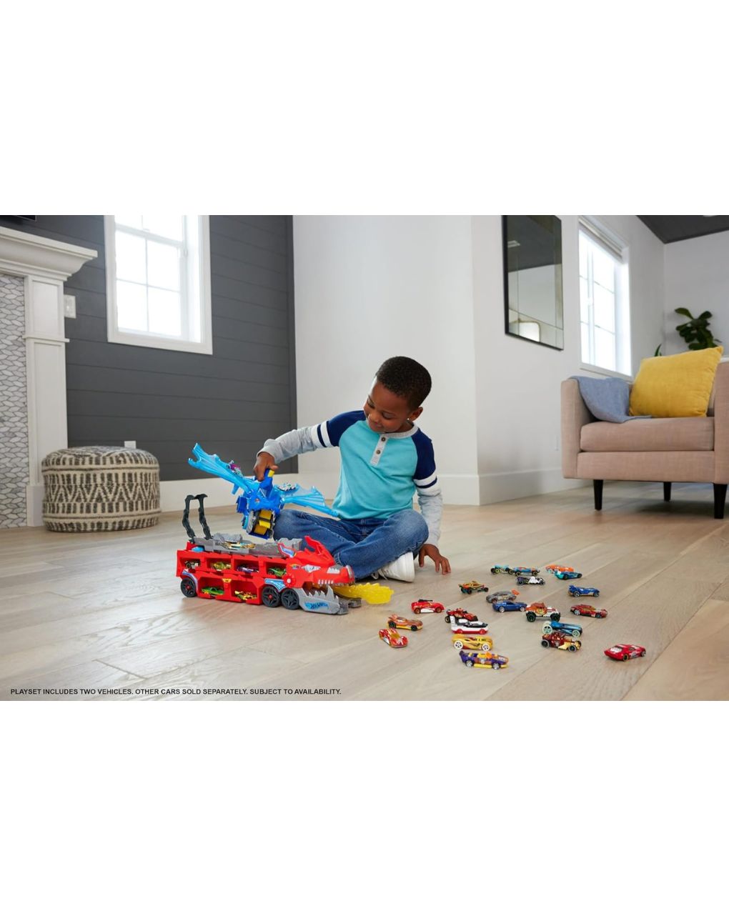 Hot wheels απόλυτη νταλίκα με διπλό δράκο jbm72 - Hot wheels