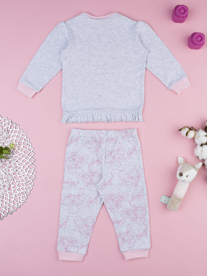 βρεφική πιτζάμα γκρι paw patrol για κορίτσι - Prénatal