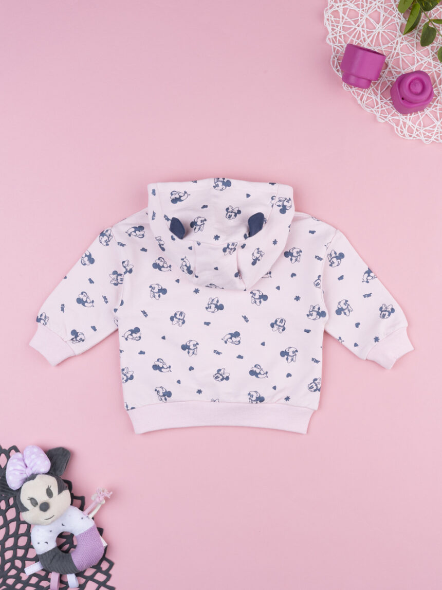 βρεφική μπλούζα φούτερ ροζ minnie για κορίτσι - Prénatal