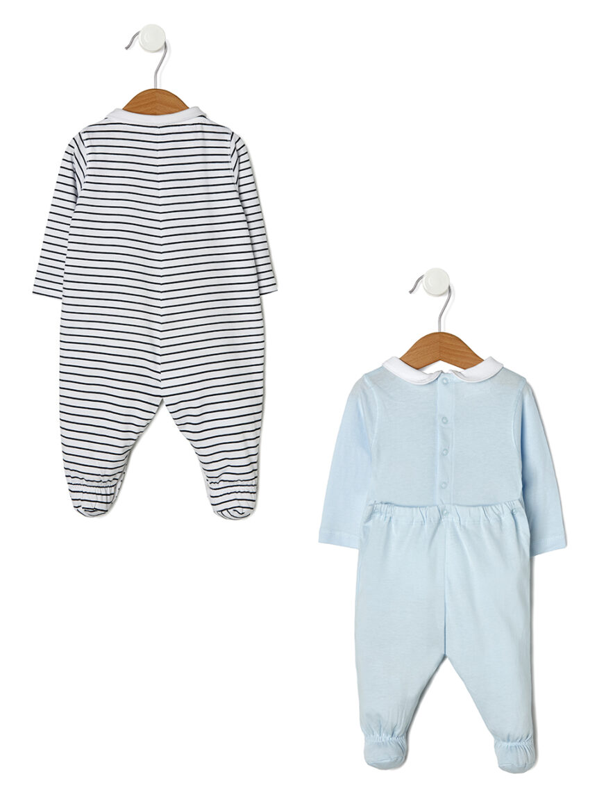 βρεφικά φορμάκια πακέτο x2 ριγέ/αρκουδάκια για αγόρι - Prénatal