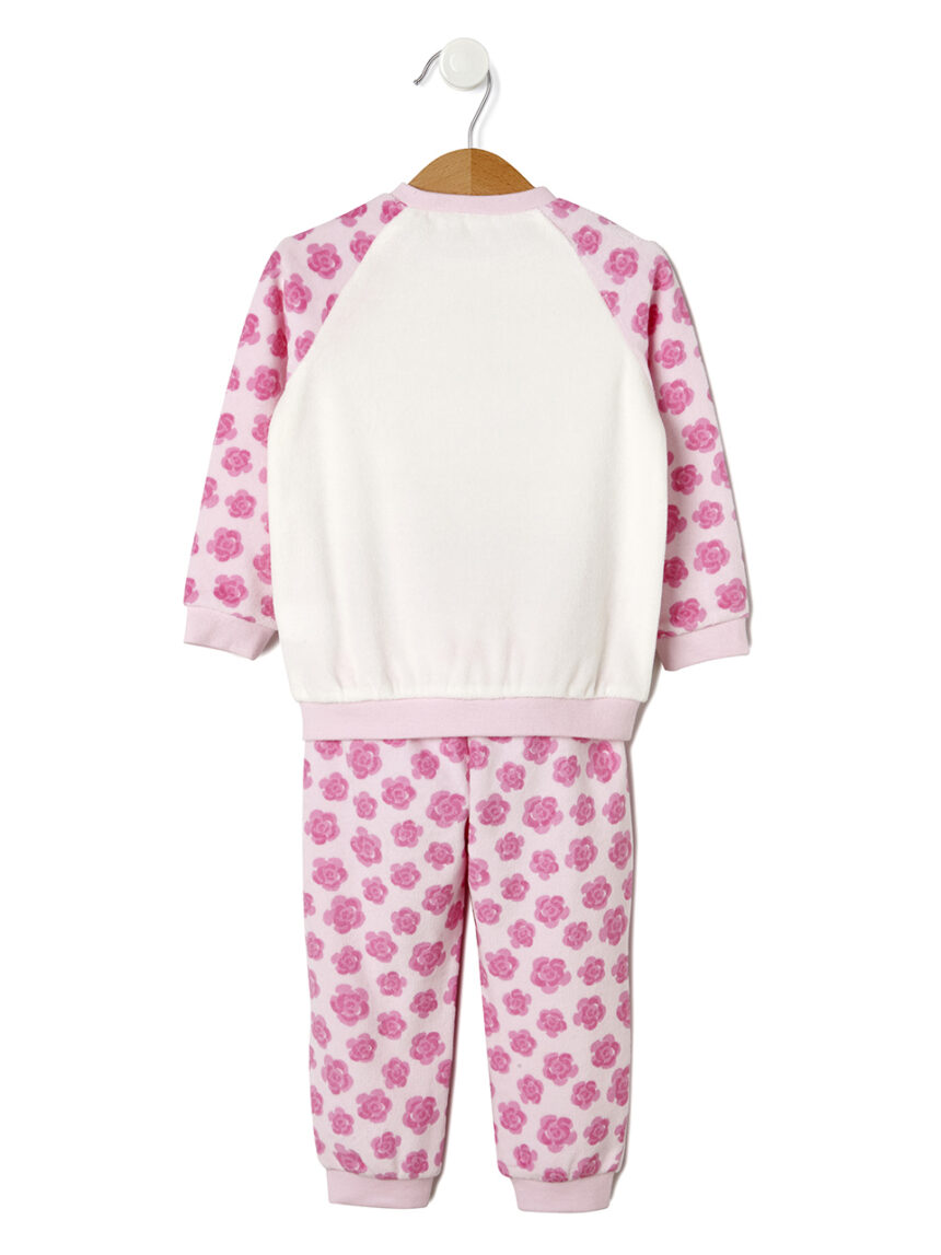 βρεφική πιτζάμα λευκή/ροζ marie για κορίτσι - Prénatal