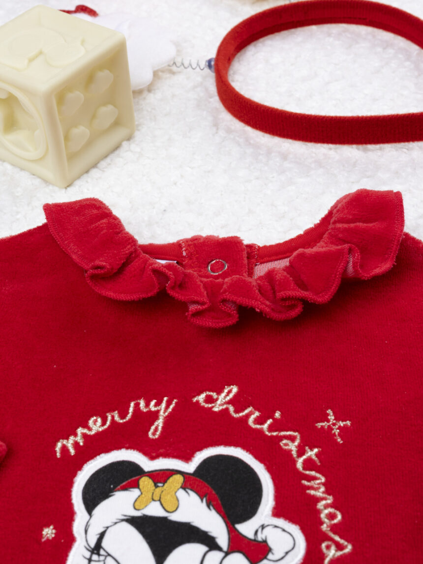 βρεφικό χριστουγεννιάτικο φορμάκι κόκκινο minnie για κορίτσι - Prénatal