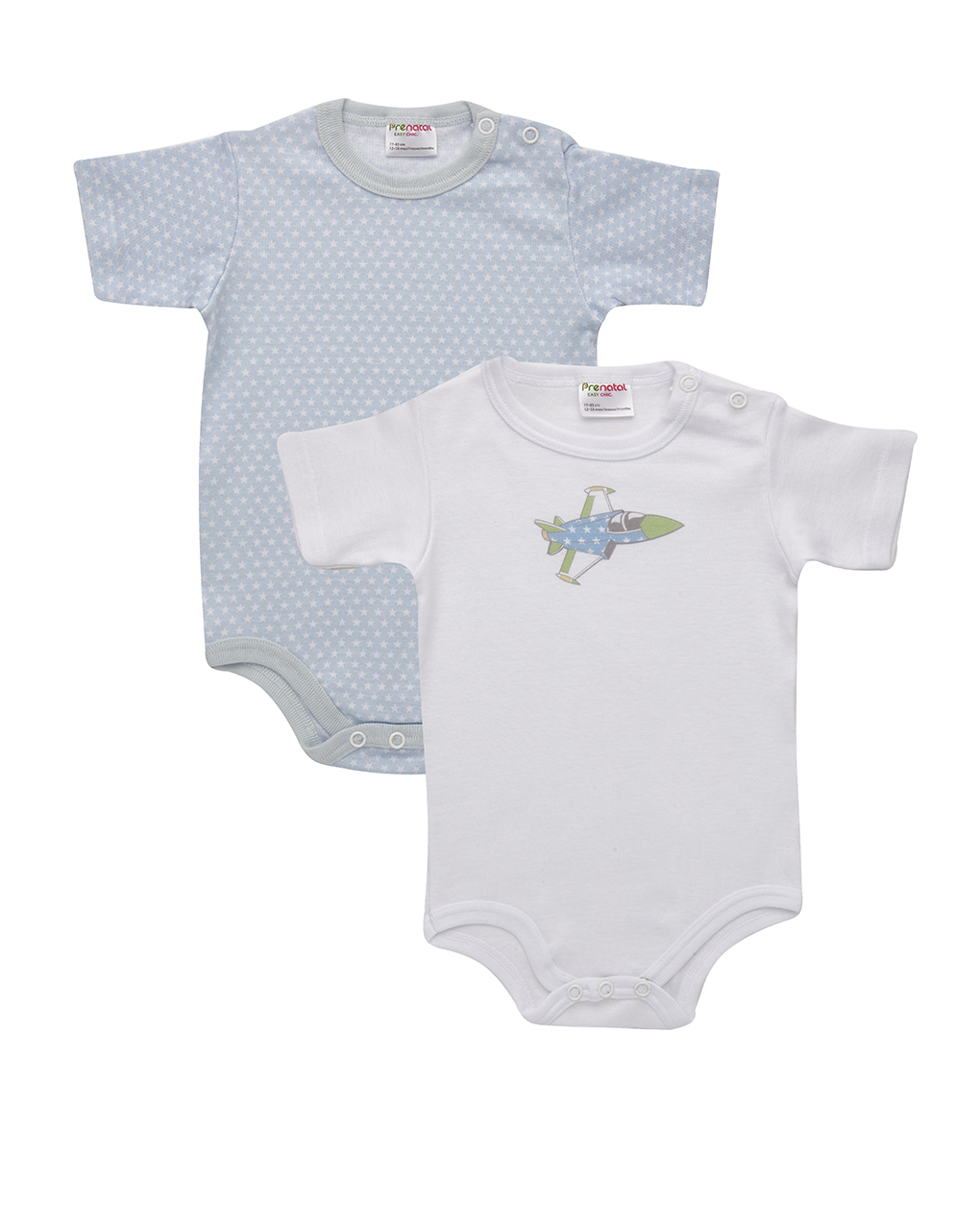 βρεφικά κορμάκια πακέτο x2 με αεροπλάνο για αγόρι