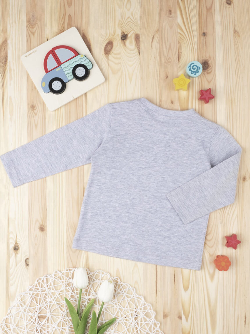 βρεφική μπλούζα γκρι για αγόρι - Prénatal