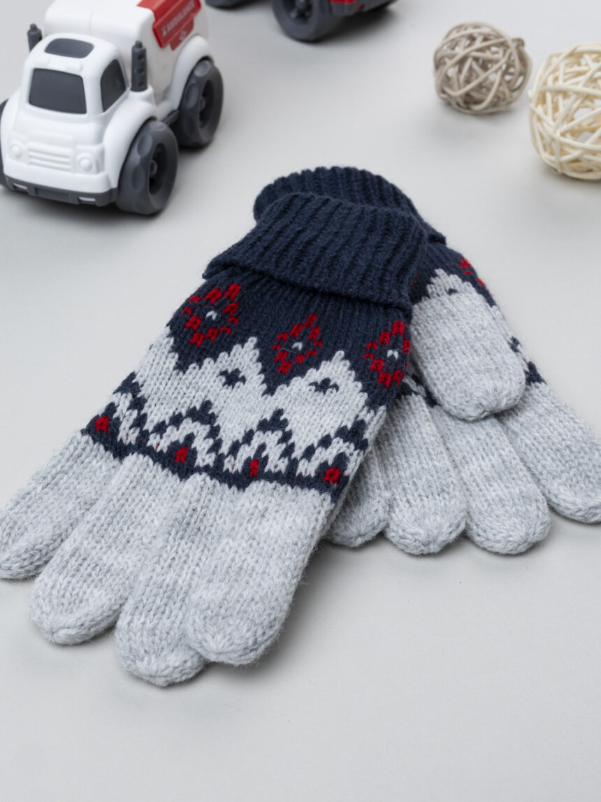 παιδικά γάντια γκρι/μπλε για αγόρι - Prénatal
