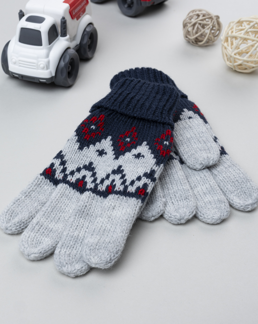παιδικά γάντια γκρι/μπλε για αγόρι - Prénatal