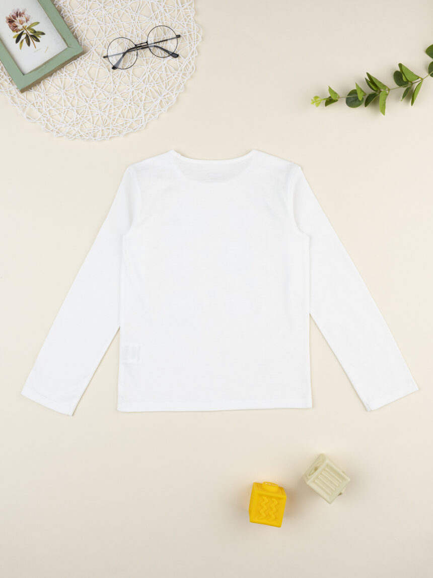 παιδική μπλούζα λευκή με τιγράκια για κορίτσι - Prénatal