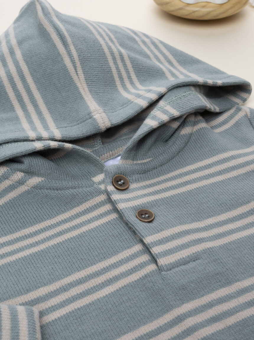 βρεφική μπλούζα πράσινη ριγέ για αγόρι - Prénatal