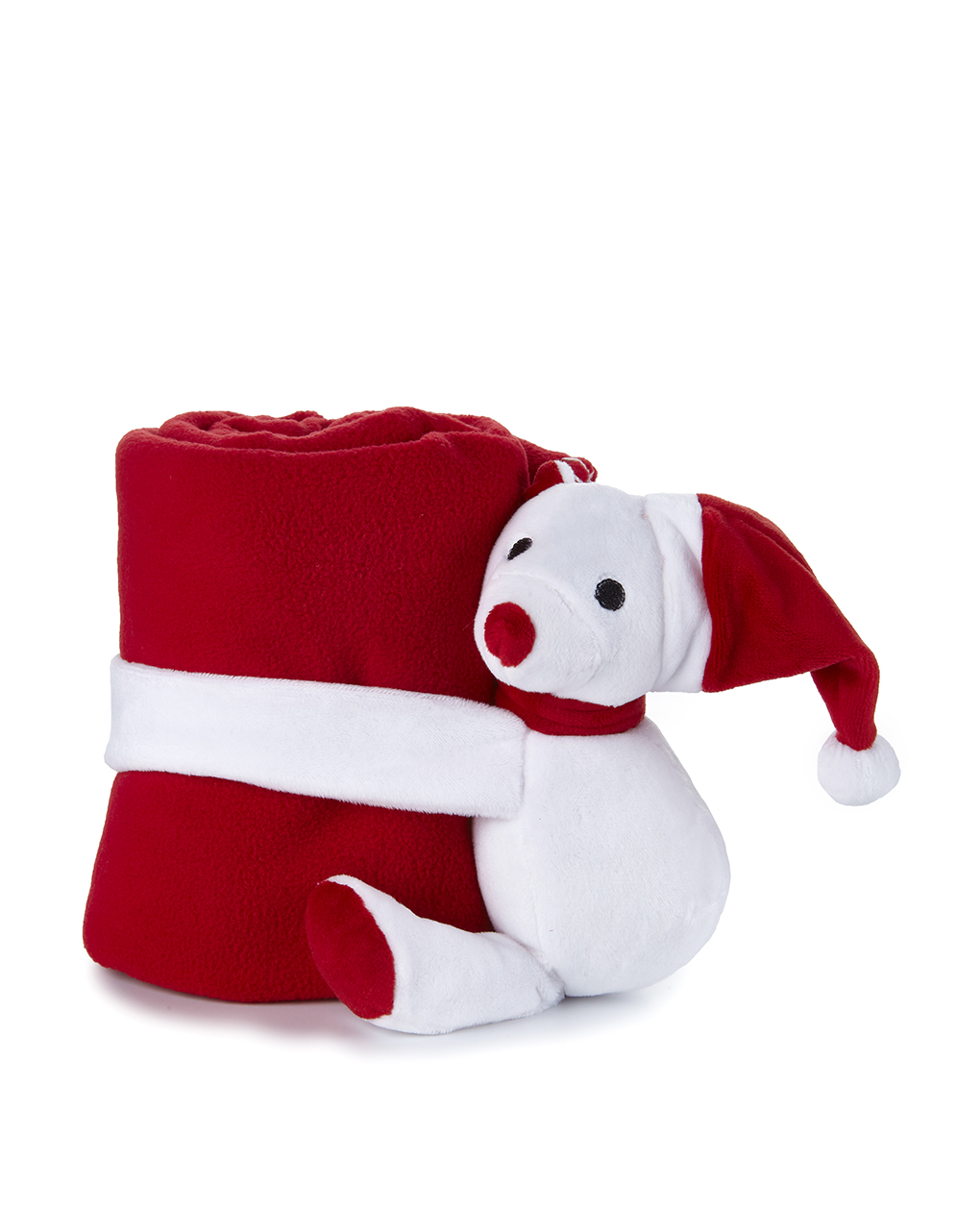 βρεφική χριστουγεννιάτικη κουβέρτα κόκκινη unisex