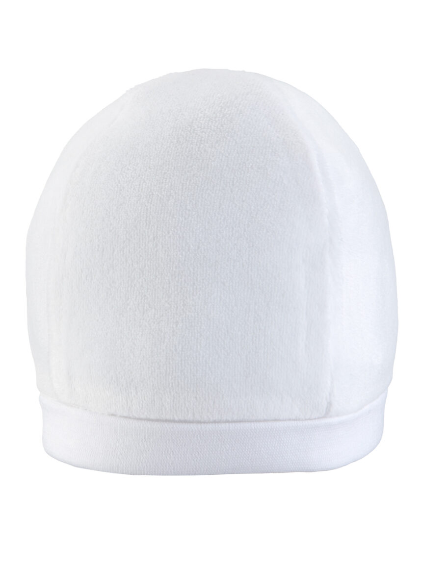 βρεφικό σκουφάκι σενίλ λευκό unisex - Prénatal