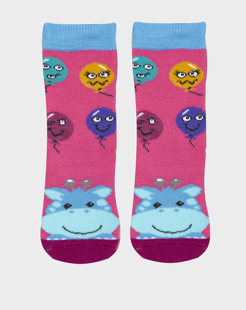 βρεφικές αντιολισθητικές κάλτσες με καμηλοπάρδαλη για κορίτσι