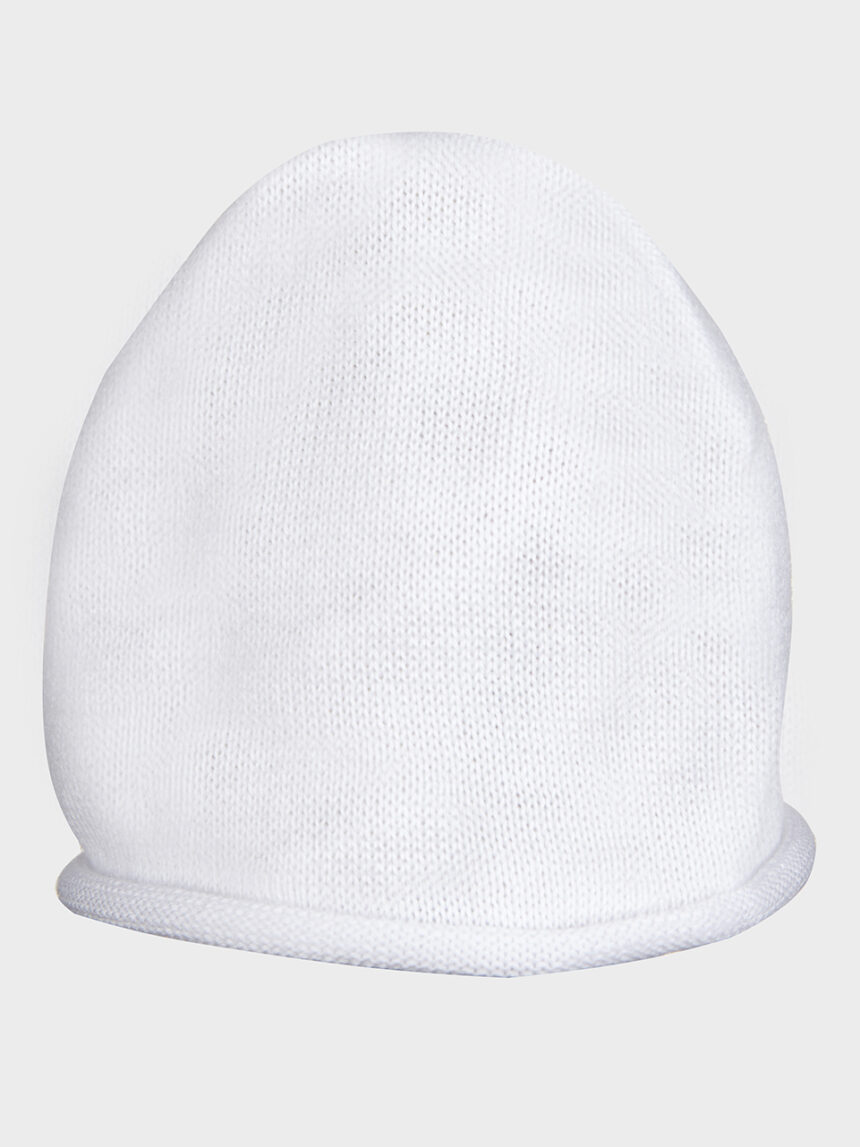 βρεφικό σκουφάκι βαμβακερό λευκό unisex - Prénatal