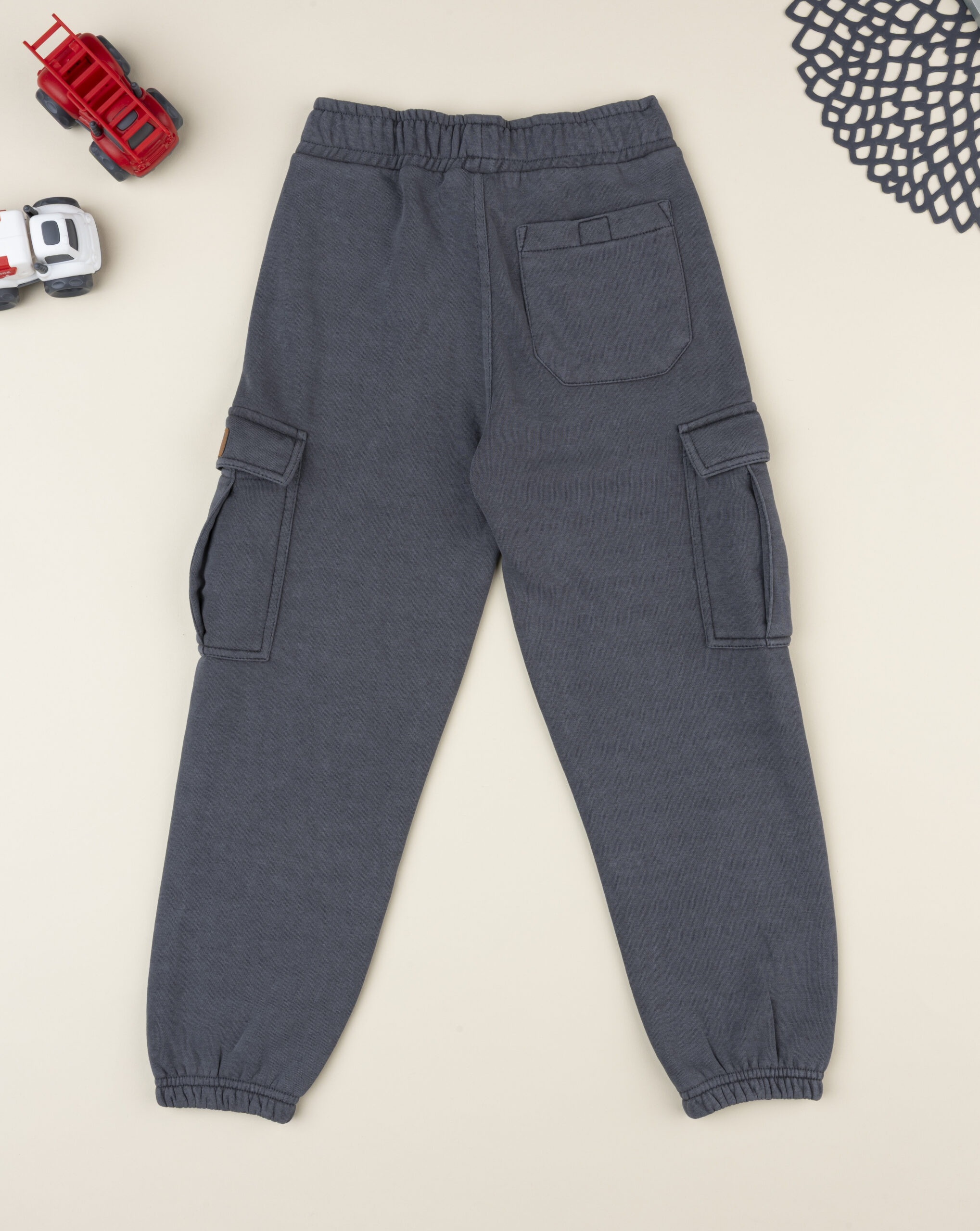 παιδικό παντελόνι φόρμας cargo ανθρακί dino για αγόρι - Prénatal