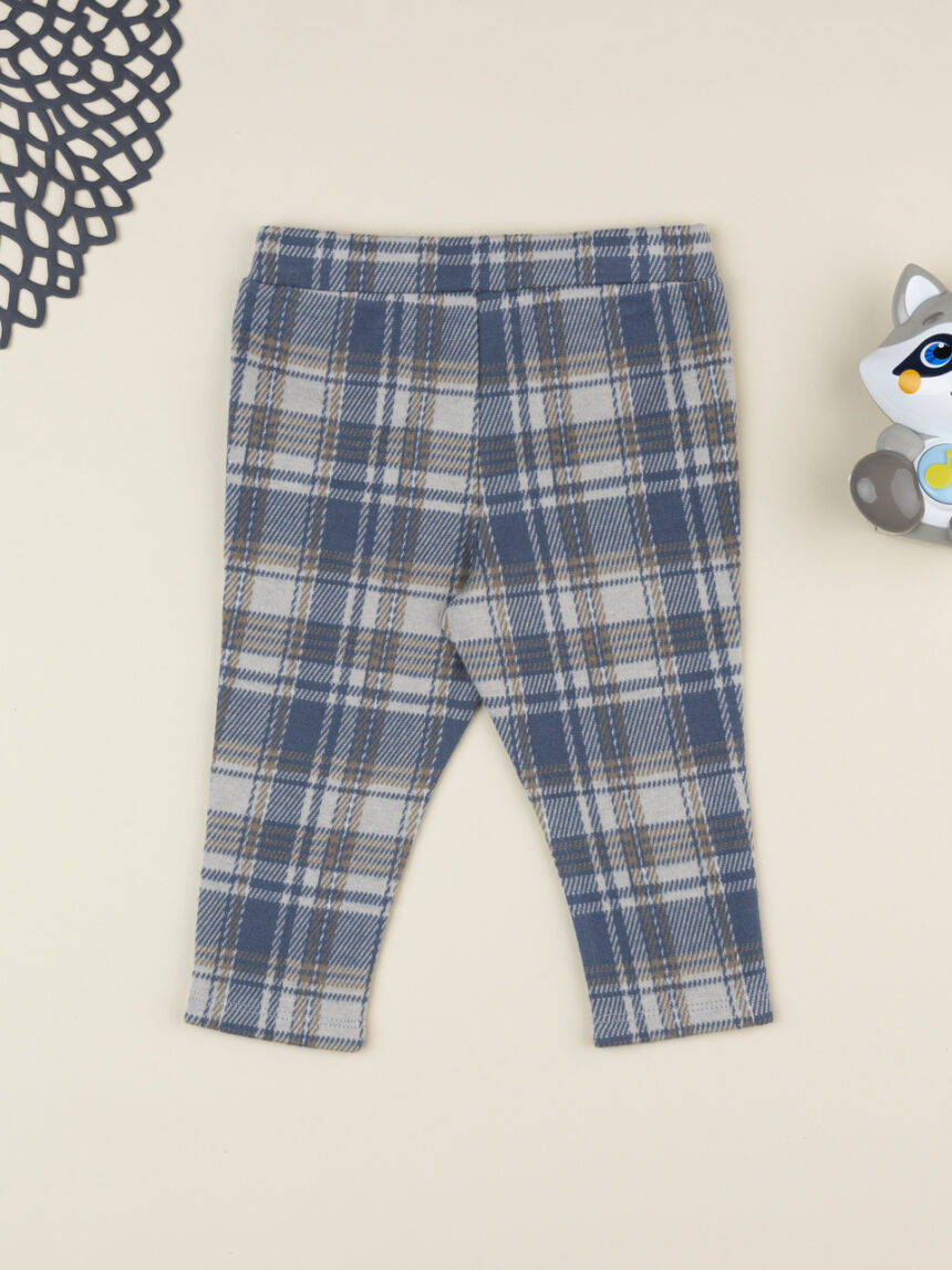 βρεφικό κολάν καρό μπεζ/μπλε για κορίτσι - Prénatal