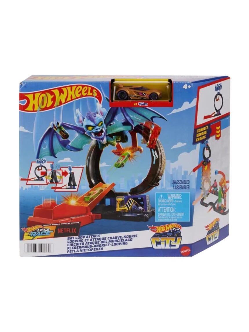 Mattel hot wheels πίστες city με θηρία hdr29 (σχέδια) - Hot wheels