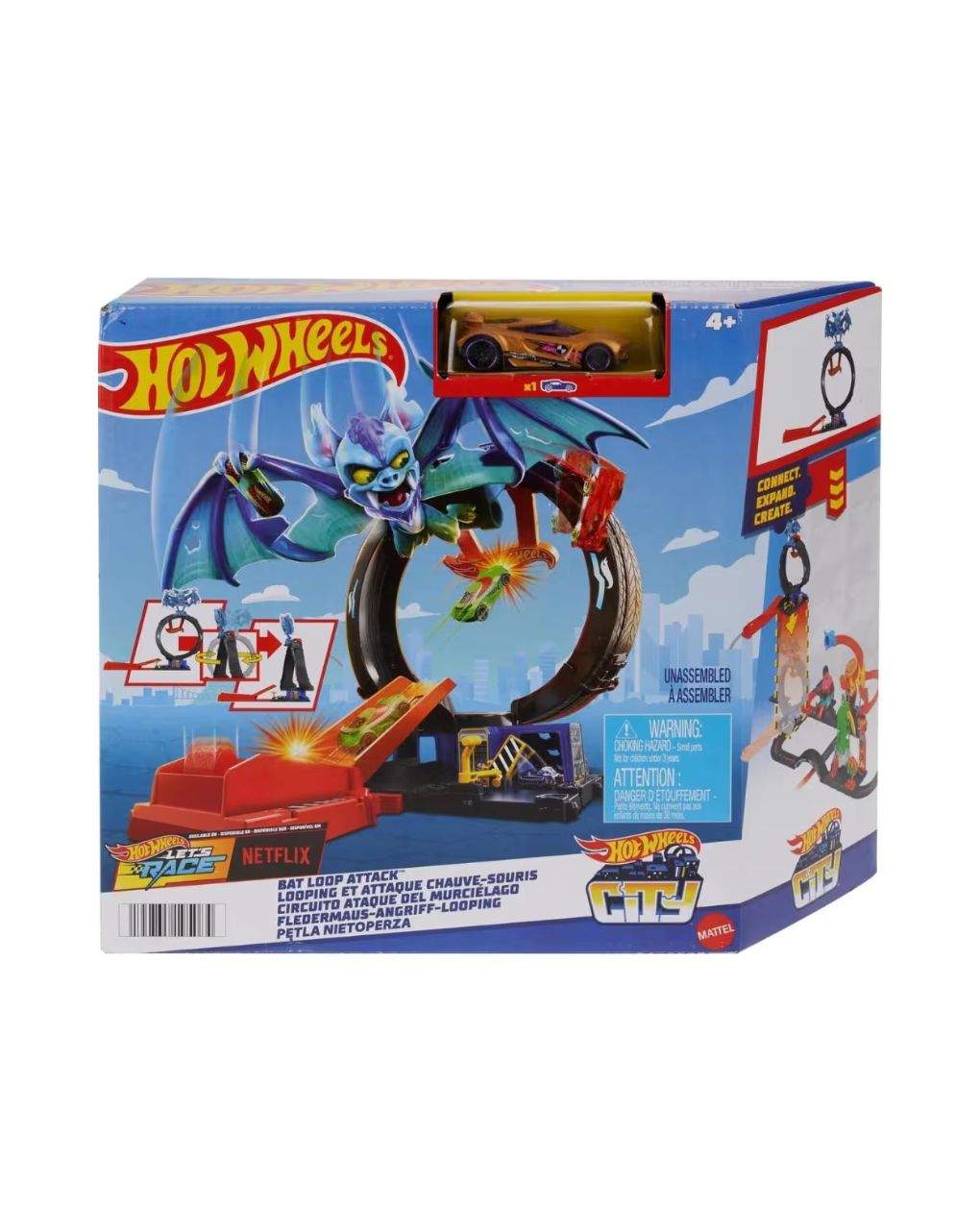 Mattel hot wheels πίστες city με θηρία hdr29 (σχέδια) - Hot wheels