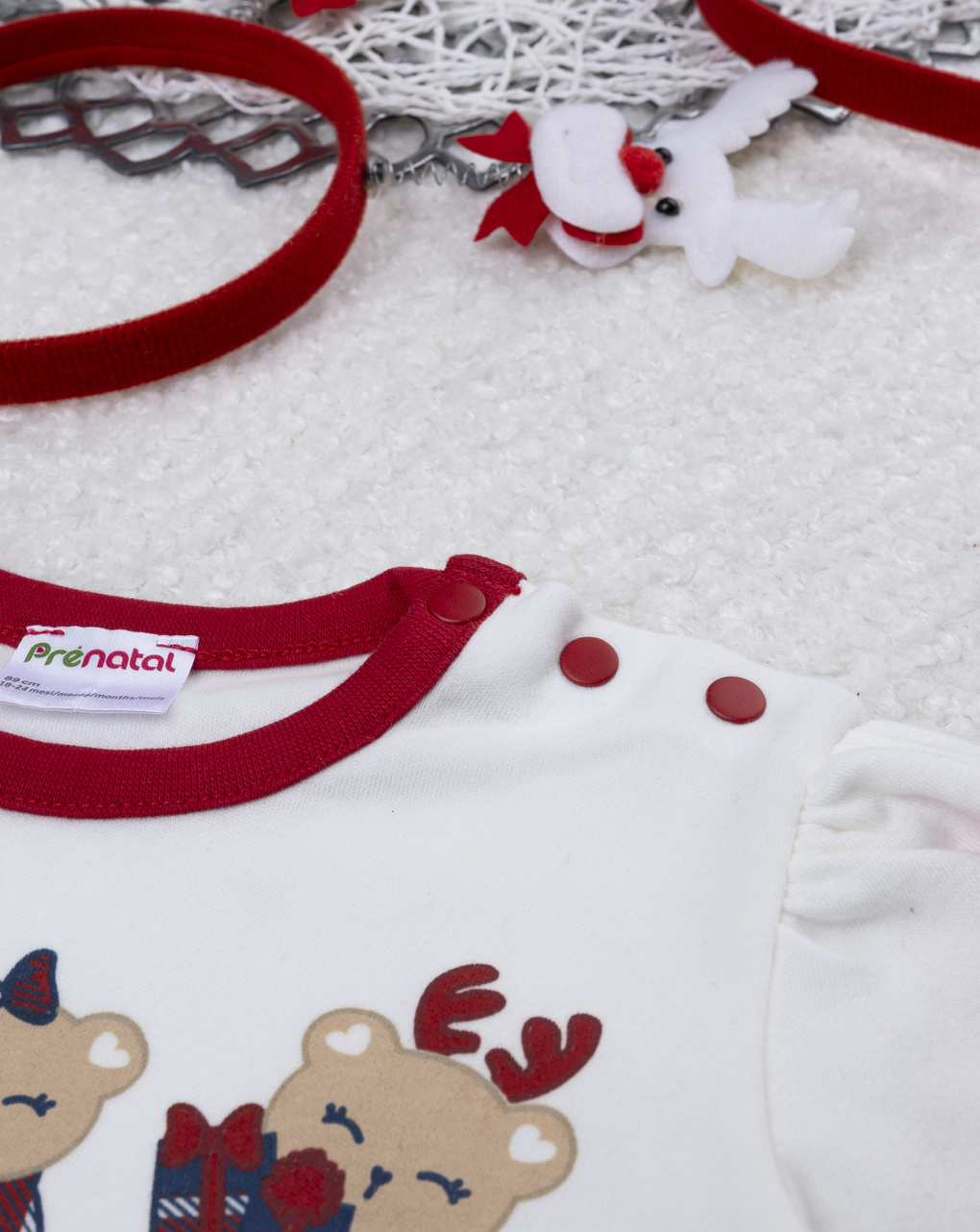 βρεφική χριστουγεννιάτικη πιτζάμα teddies για κορίτσι - Prénatal