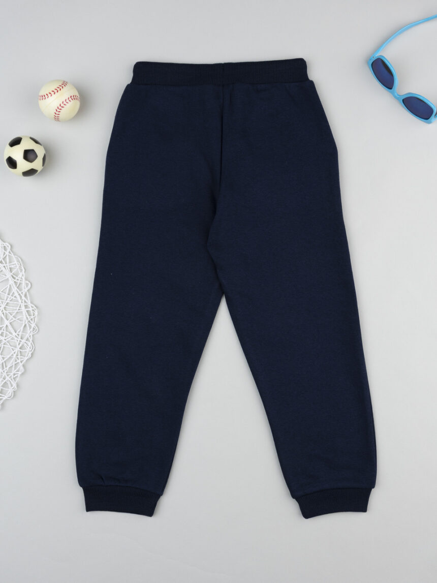 παιδικό παντελόνι φούτερ μπλε dino για αγόρι - Prénatal