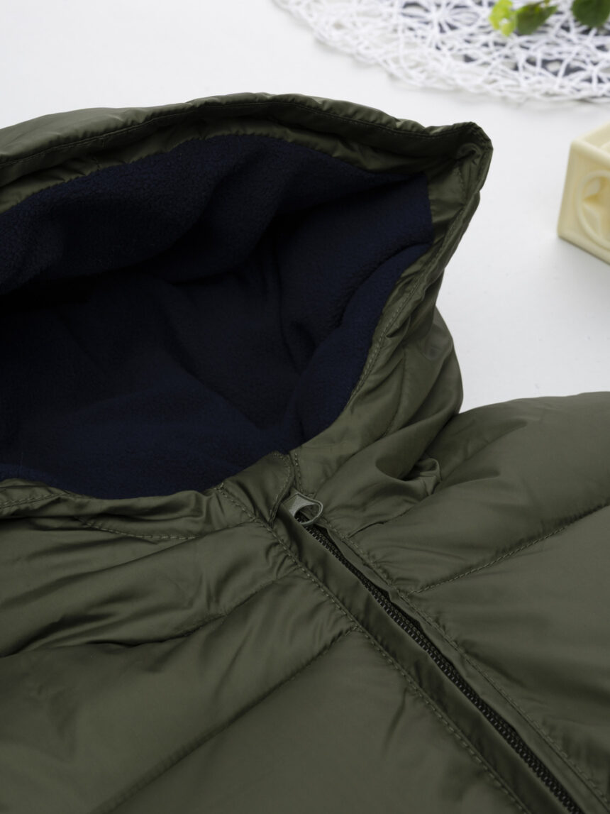 παιδικό μπουφάν puffer χακί για αγόρι - Prénatal