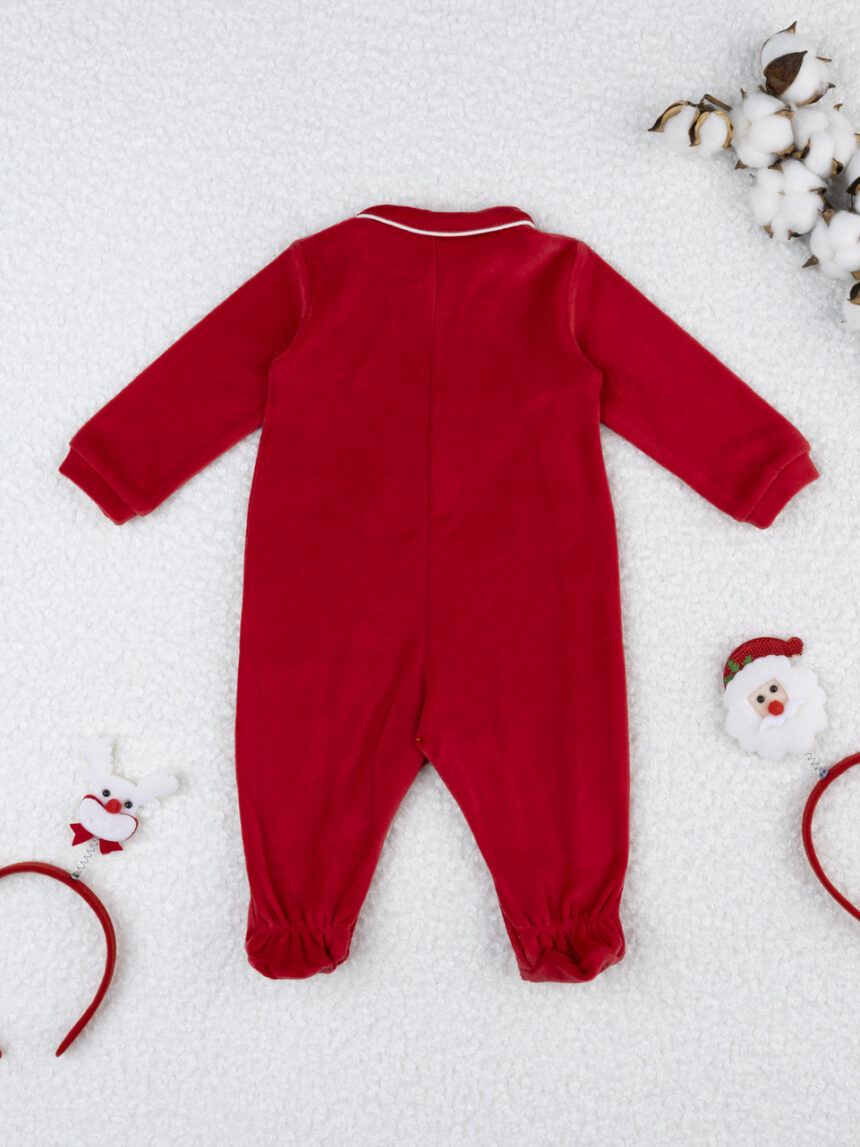 βρεφικό χριστουγεννιάτικο φορμάκι κόκκινο τα πρώτα μου χριστούγεννα για αγόρι - Prénatal