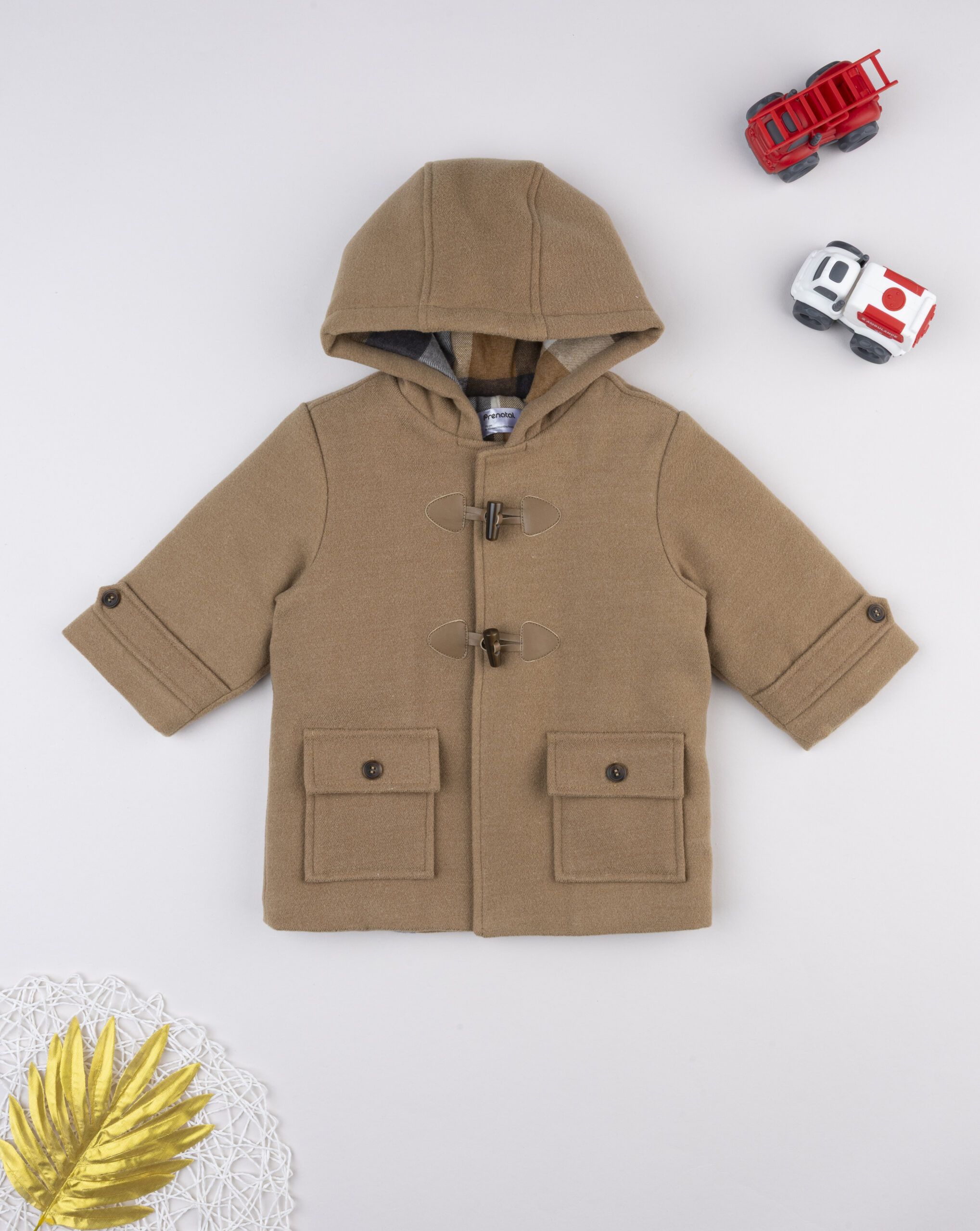βρεφικό παλτό montgomery καφέ για αγόρι
