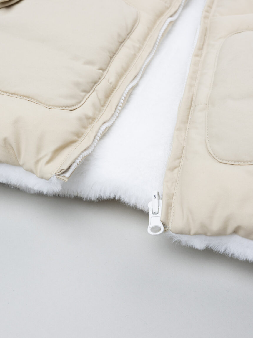 βρεφικό μπουφάν puffer μπεζ για κορίτσι - Prénatal