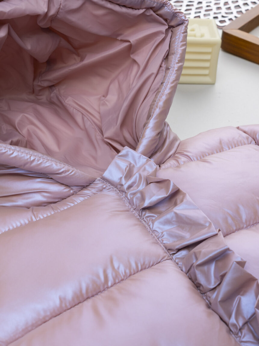 βρεφικό μπουφάν puffer ροζ metallic για κορίτσι - Prénatal