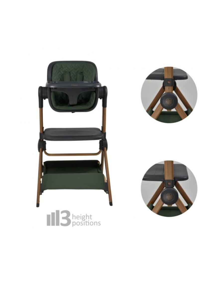 Bebe stars λίκνο-καρέκλα φαγητού serenity 2 in 1 forest green 846-176 - Bebe Stars