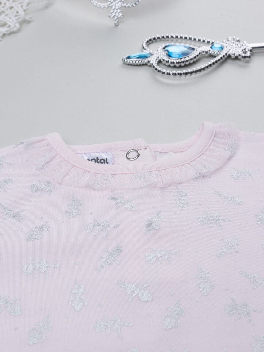 βρεφική μπλούζα ροζ με μπαλαρίνες για κορίτσι - Prénatal
