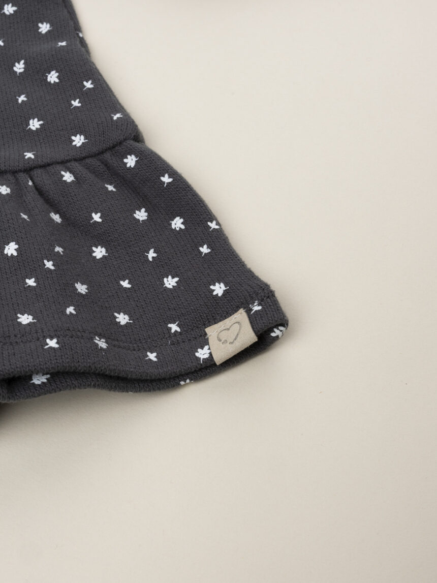 βρεφική μπλούζα γκρι με καρδούλες για κορίτσι - Prénatal