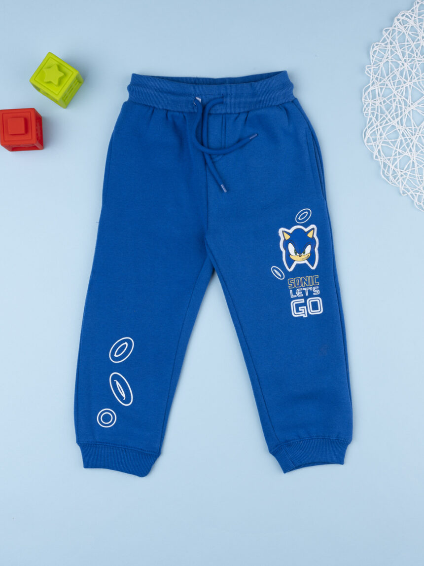 παιδικό παντελόνι φούτερ μπλε sonic για αγόρι - Prénatal