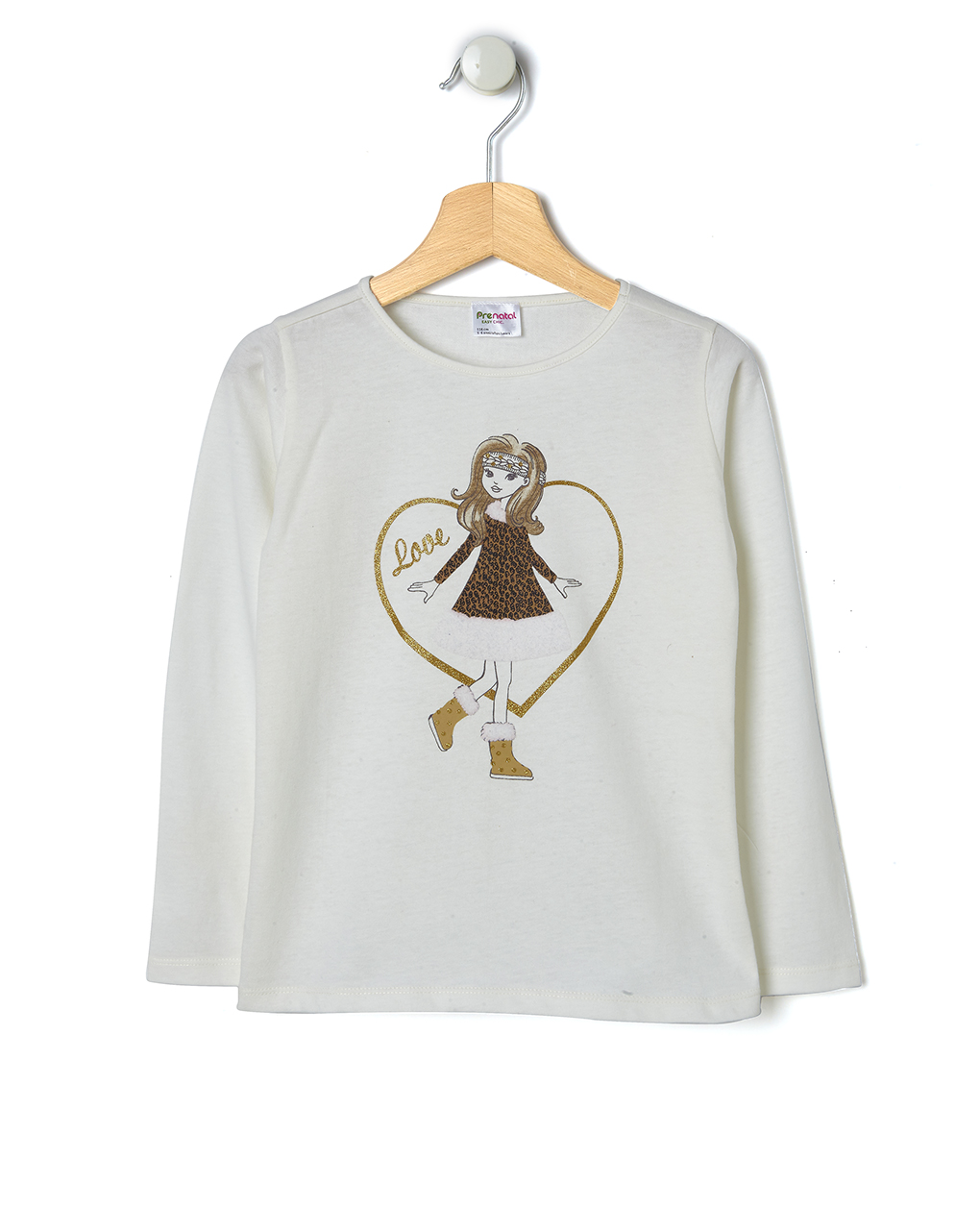 παιδική μπλούζα λευκή love για κορίτσι