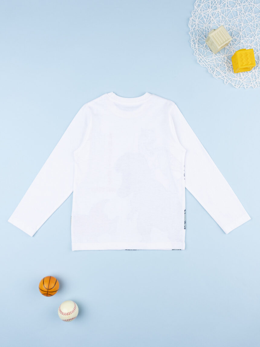 παιδική μπλούζα λευκή dinos για αγόρι - Prénatal