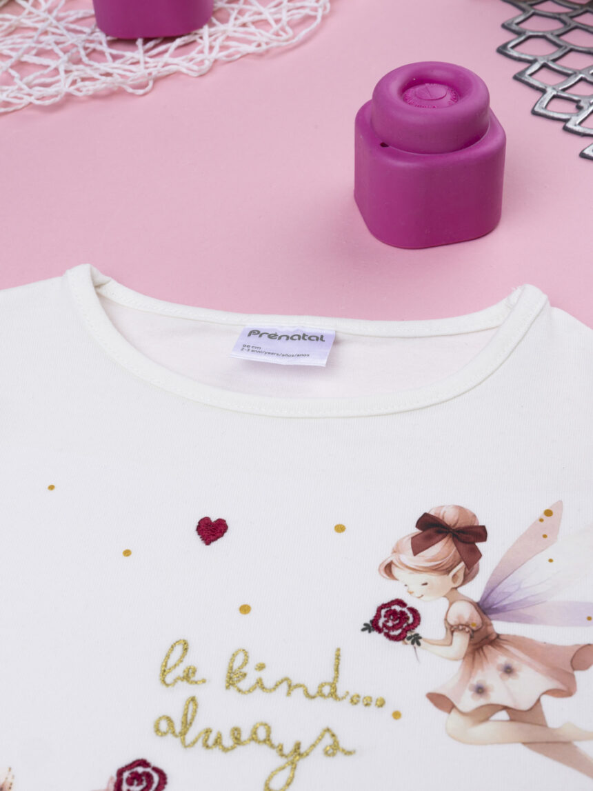 παιδική μπλούζα λευκή με νεράιδες για κορίτσι - Prénatal