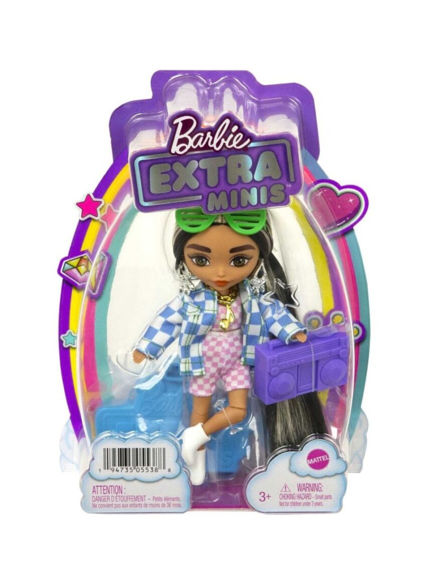 Mattel barbie κούκλα extra minis 14cm hgp64 - BARBIE