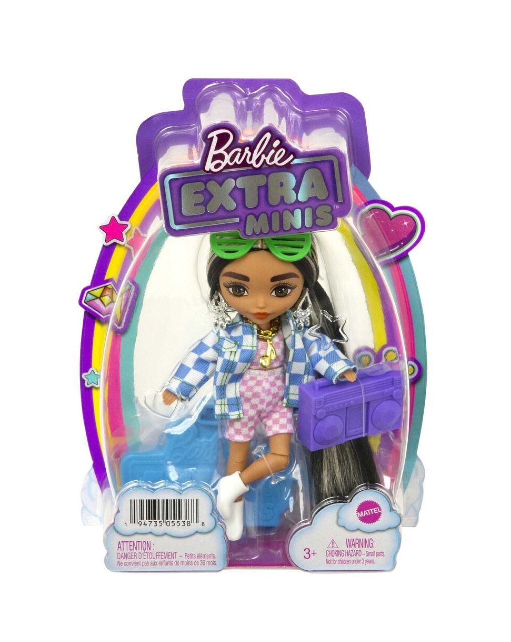 Mattel barbie κούκλα extra minis 14cm hgp64 - BARBIE