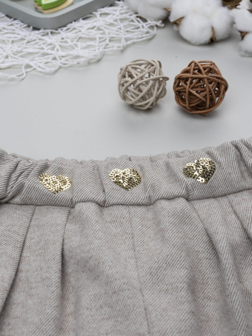 βρεφικό σορτσάκι μπεζ με καρδούλες για κορίτσι - Prénatal