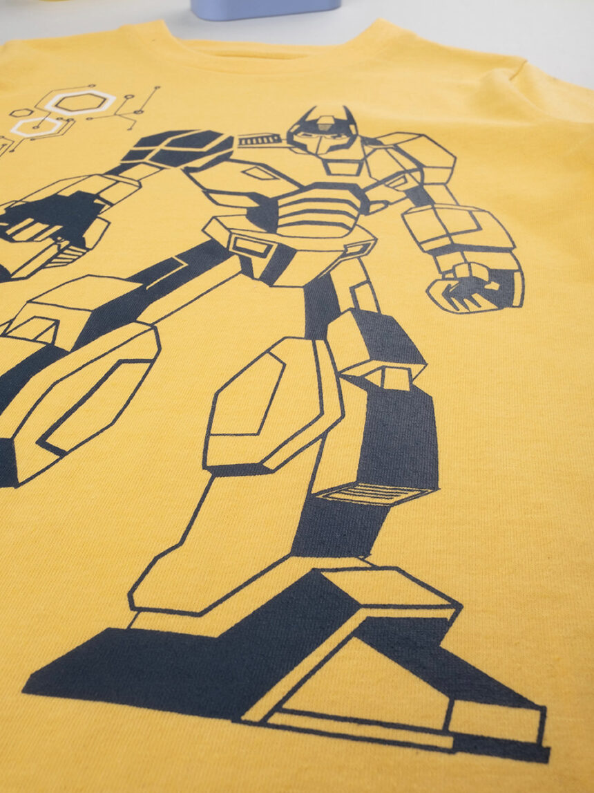 παιδική μπλούζα κίτρινη με ρομπότ για αγόρι - Prénatal