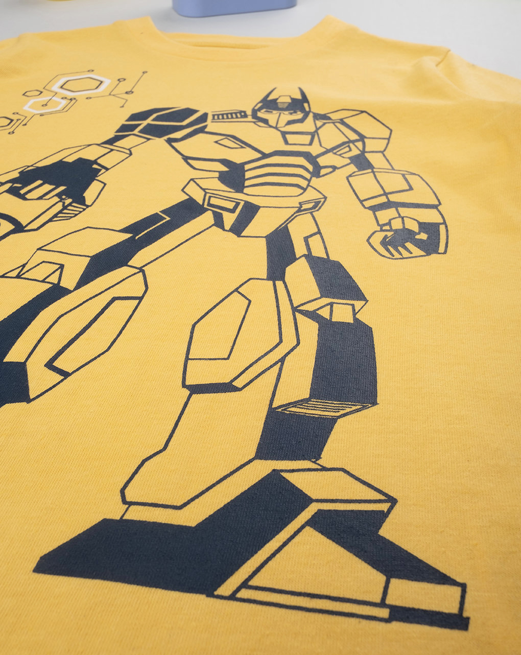 παιδική μπλούζα κίτρινη με ρομπότ για αγόρι - Prénatal