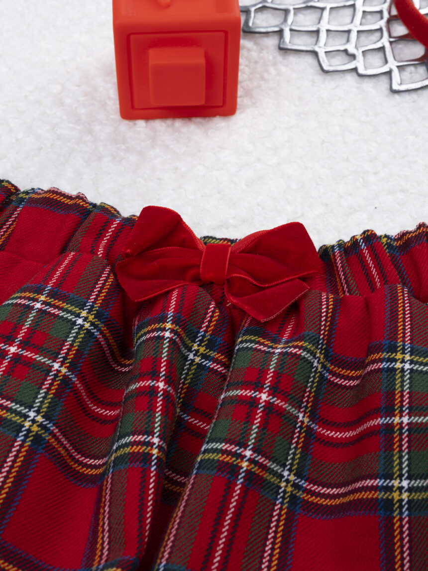 παιδική φούστα καρό με φιογκάκι classic για κορίτσι - Prénatal