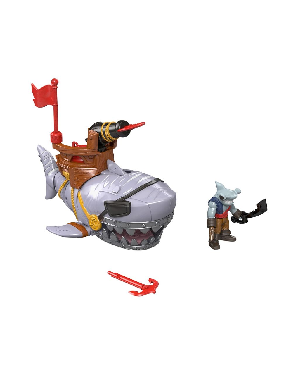 Fisher-price imaginext πειρατικό πλοιάριο, πλάσματα του βυθού με φιγούρα και αξεσουάρ dhh66 - Imaginext