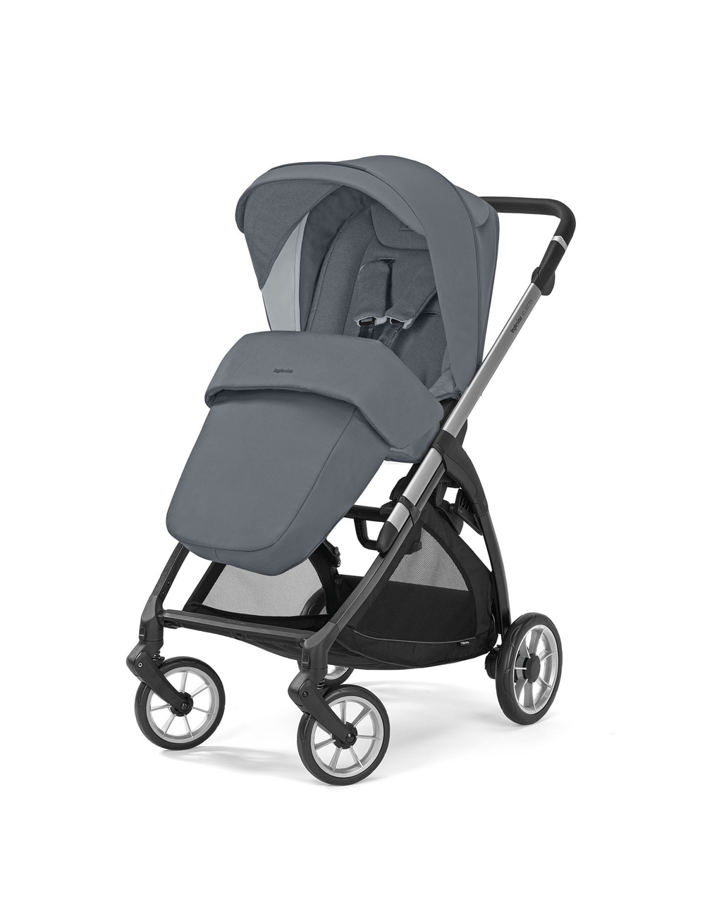 Inglesina σύστημα μεταφοράς electa quattro με σκελετό silver black και darwin infant recline union grey - Inglesina