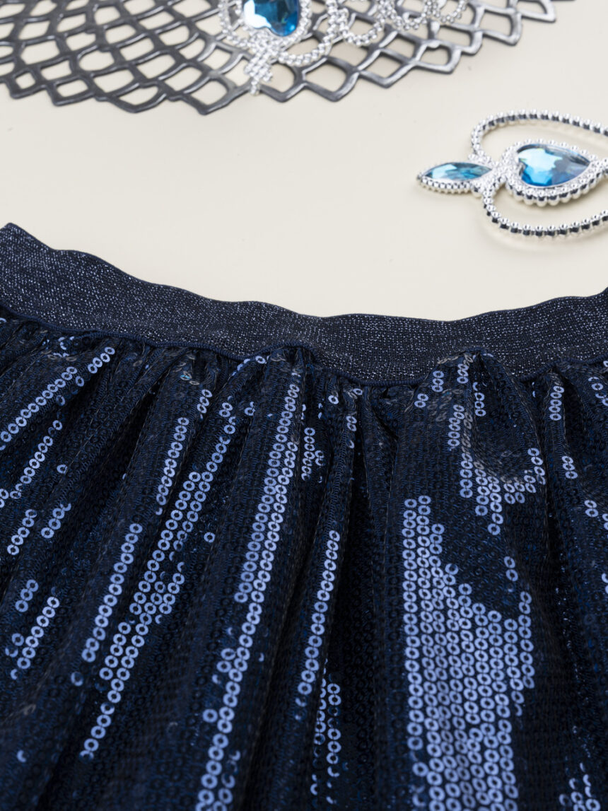 παιδική φούστα μπλε με παγιέτες classic για κορίτσι - Prénatal