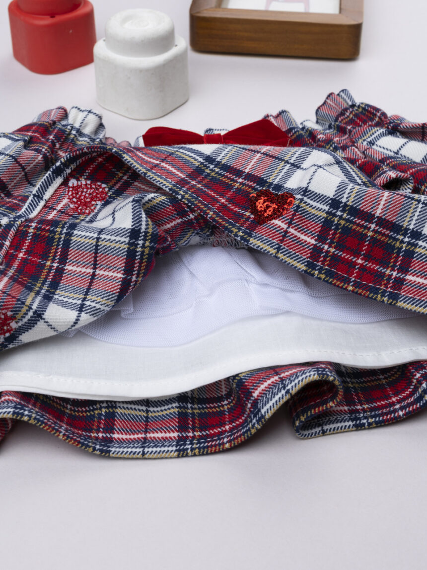 βρεφική φούστα καρό με φιογκάκι classic για κορίτσι - Prénatal