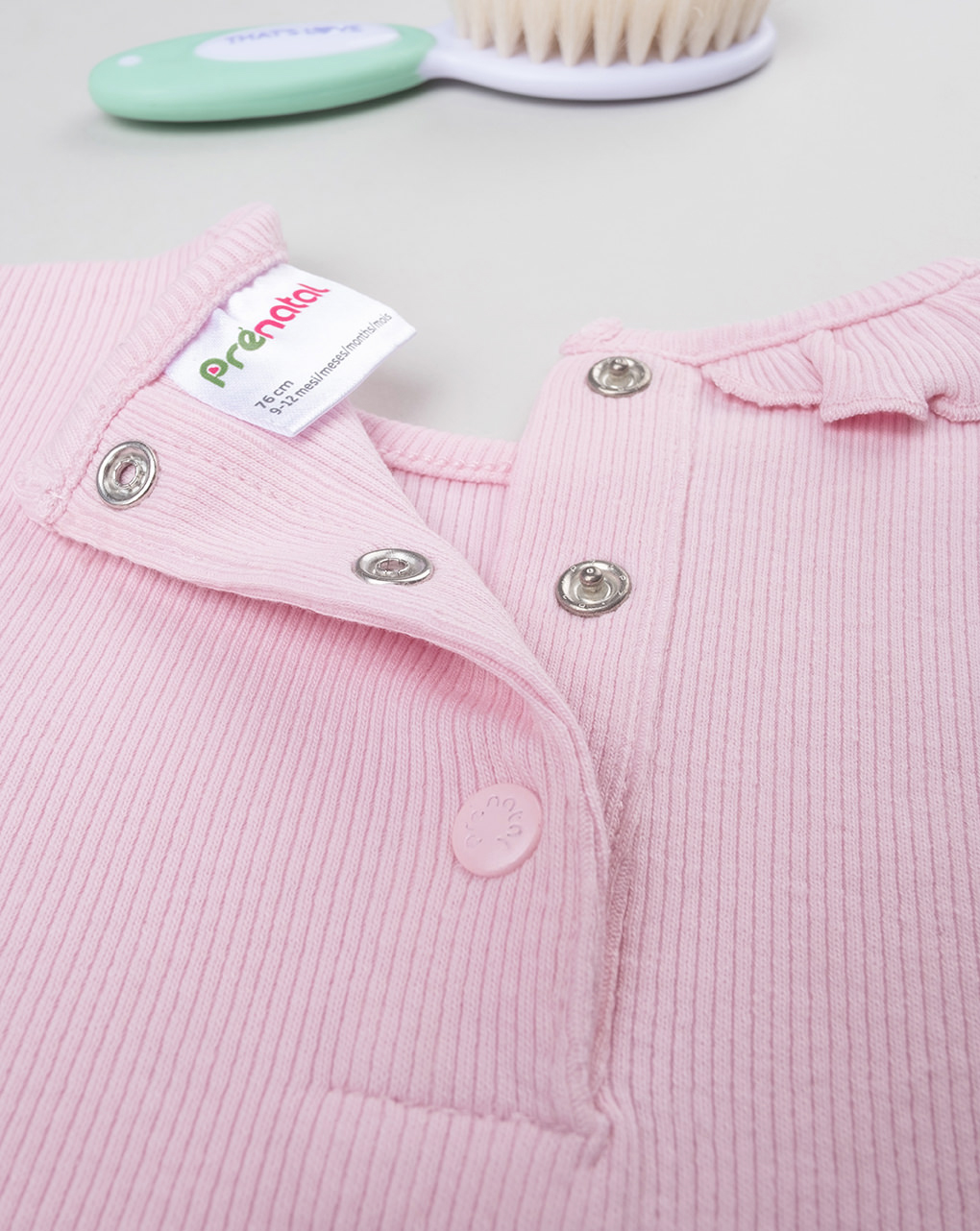 βρεφικό κορμάκι ριμπ ροζ για κορίτσι - Prénatal