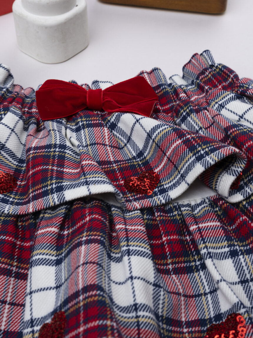βρεφική φούστα καρό με φιογκάκι classic για κορίτσι - Prénatal
