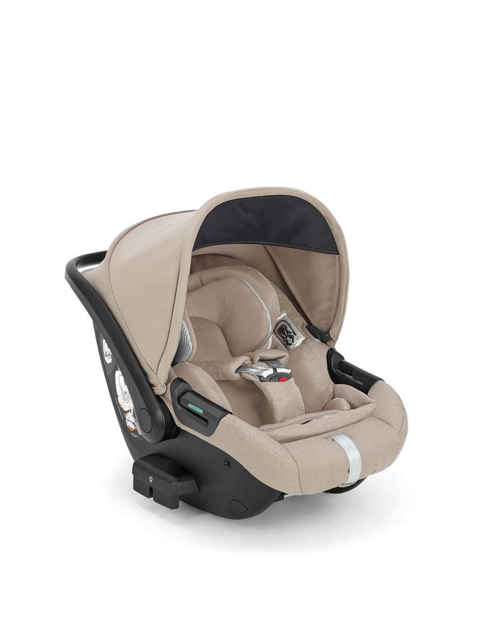 Inglesina σύστημα μεταφοράς aptica quattro με σκελετό palladio black και darwin infant recline pashmina beige - Inglesina