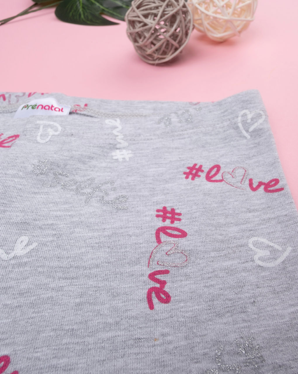 παιδικό κολάν γκρι love για κορίτσι - Prénatal