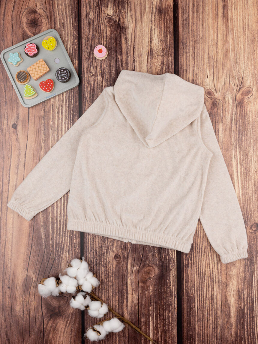 παιδική ζακέτα σενίλ μπεζ για κορίτσι - Prénatal