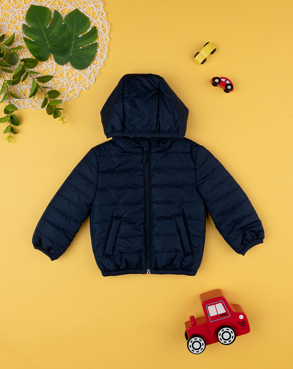 βρεφικό μπουφάν puffer μπλε για αγόρι